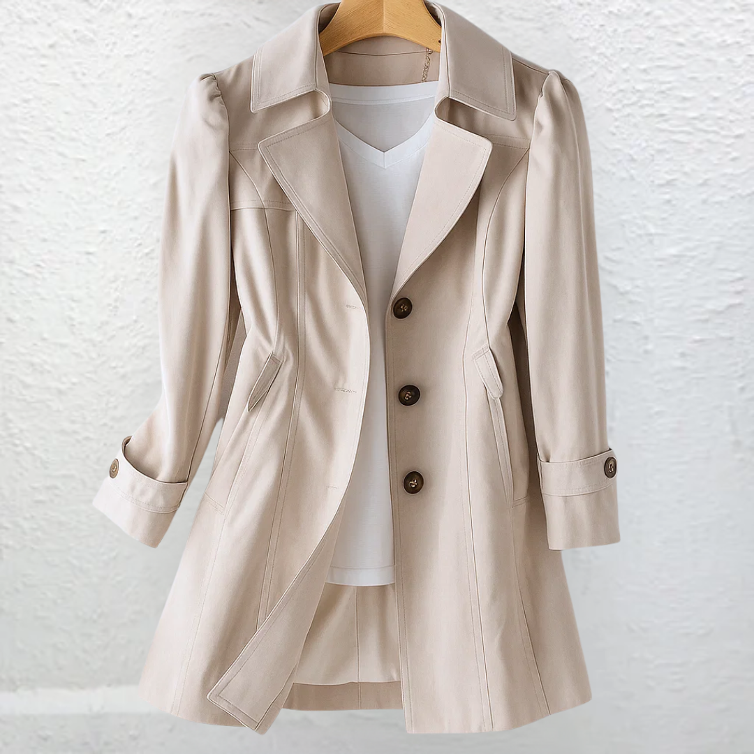 Abigail | Women's Coat with Lapels and Button Closure