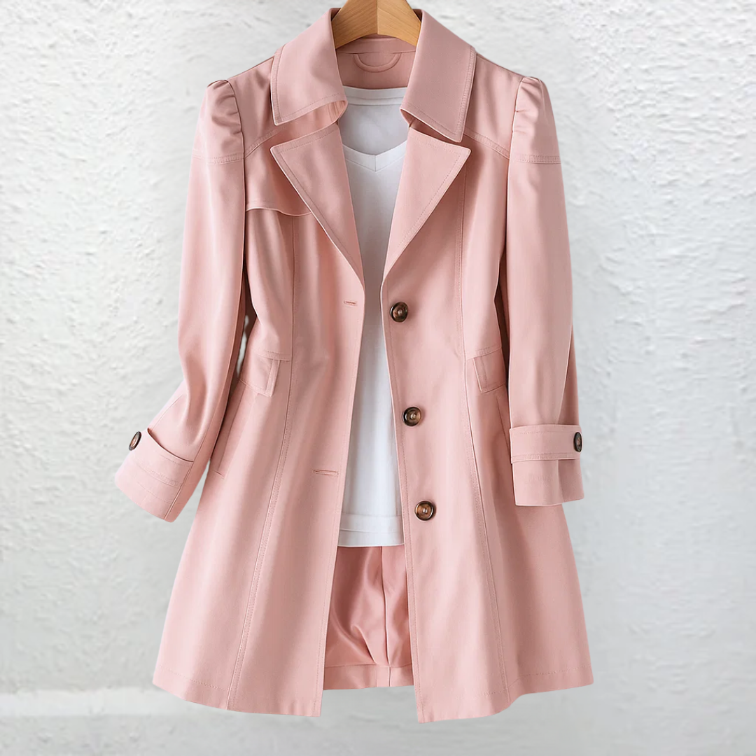 Abigail | Women's Coat with Lapels and Button Closure
