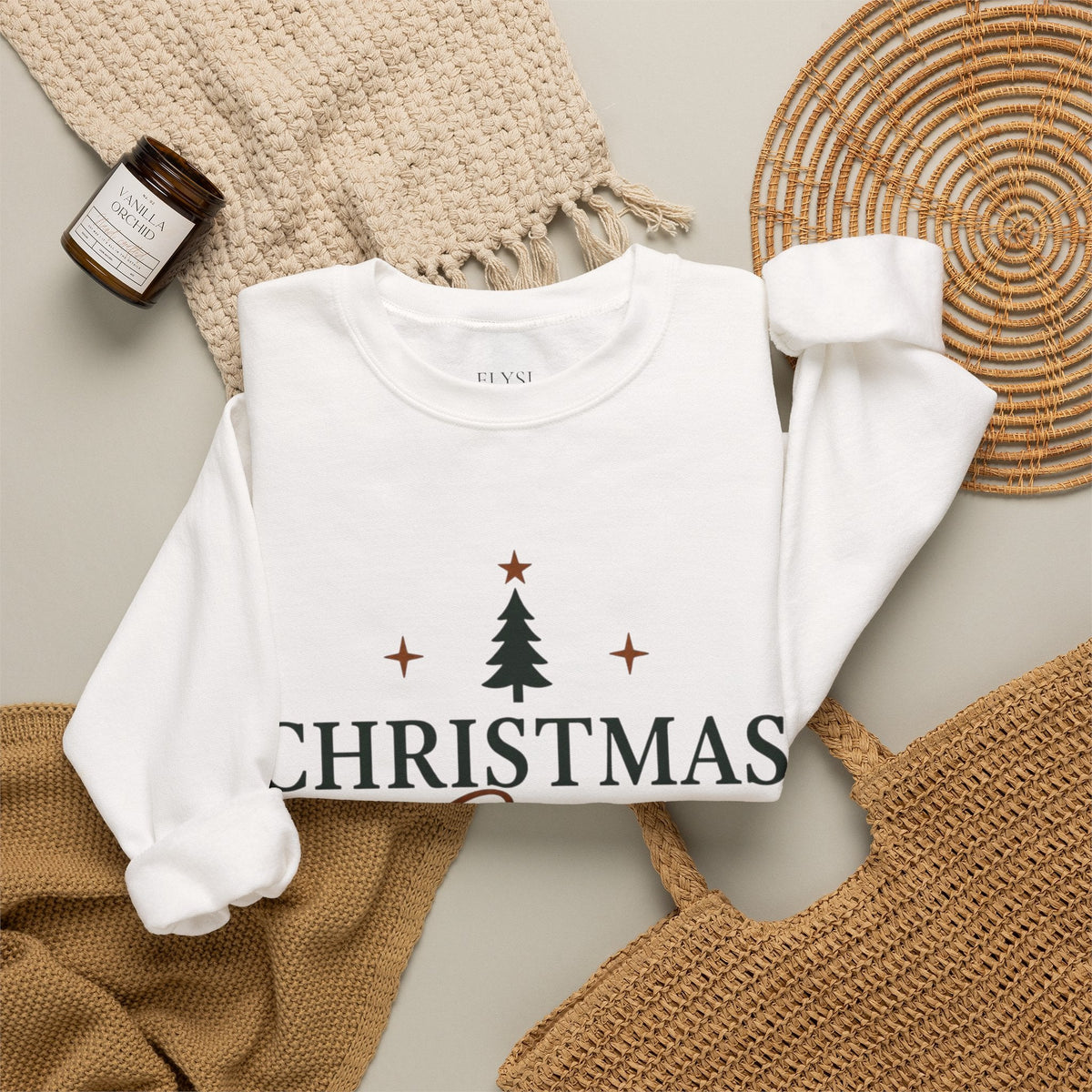 Adult Unisex Personalized Family Christmas Crew Sweatshirt
