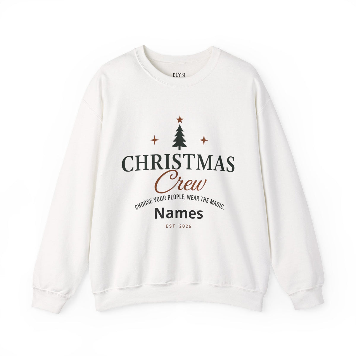 Adult Unisex Personalized Family Christmas Crew Sweatshirt