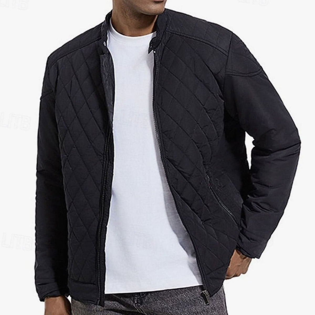 Alexander | Men's Diamond-Quilted Stand-Collar Full-Zip Jacket