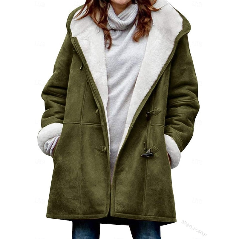Amelia | Women's Coat with Hood and Toggle Closure