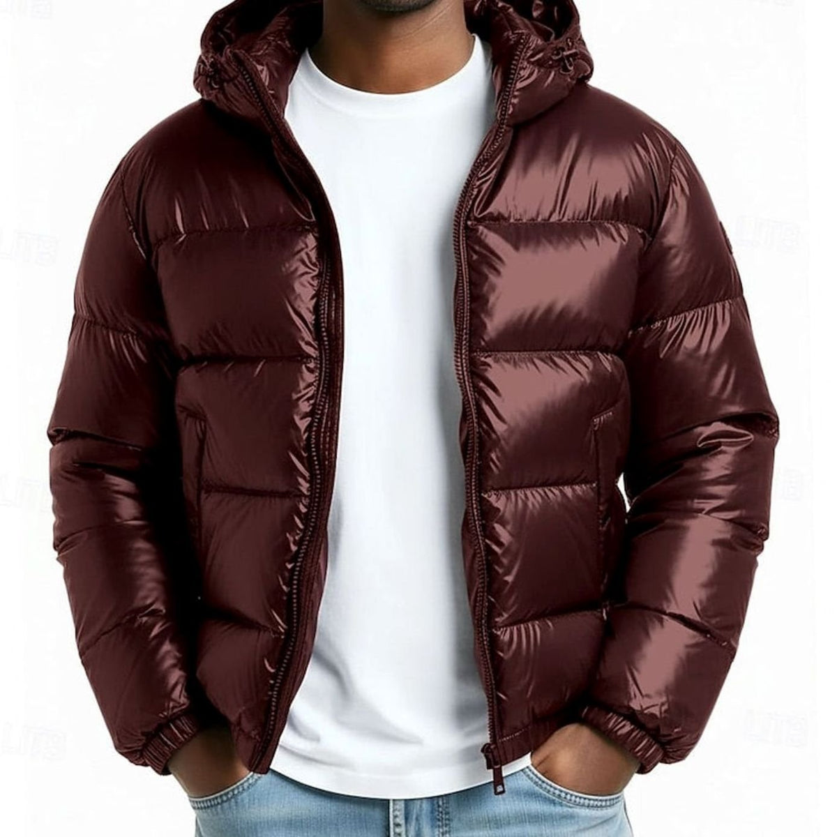 Caleb | Men's Quilted Hooded Coated Puffer Jacket