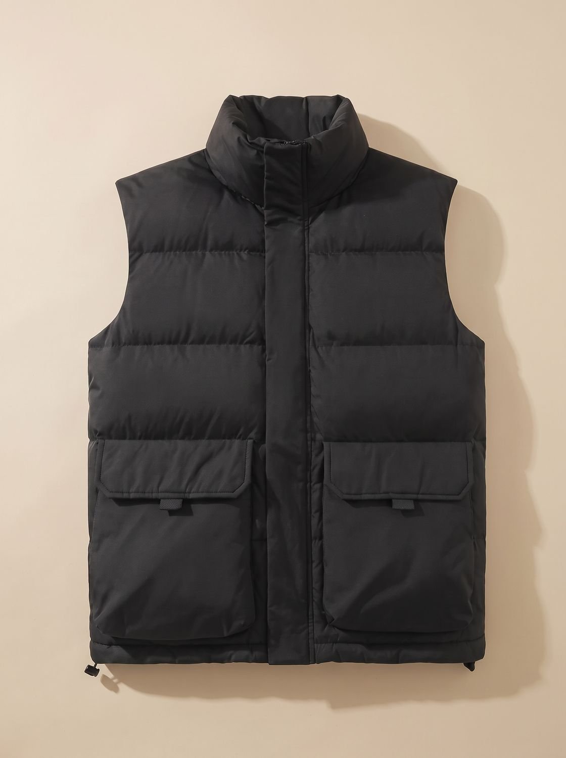 Camila | Women's Quilted Puffer Vest High-Neck Zip-Up Flap-Pocket Sleeveless Jacket