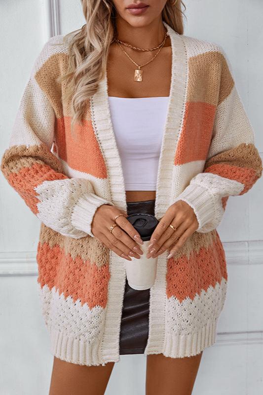 Camille | Women's Striped Open Front Cardigan