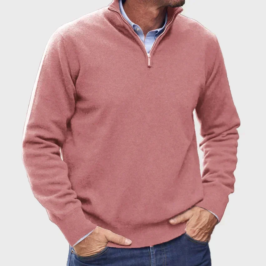 Cashmere Zip-Up Sweater