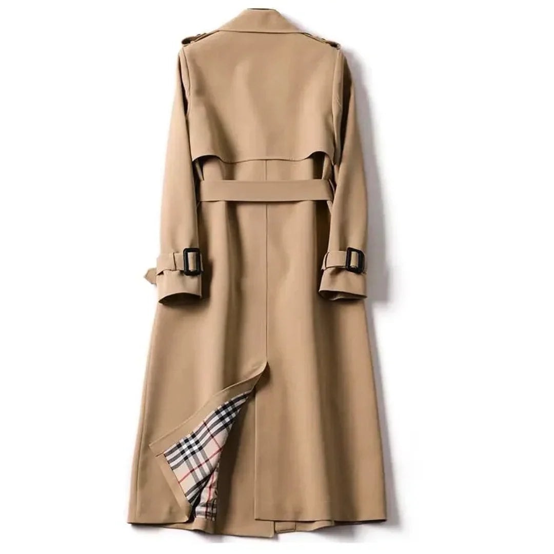 Cassandra | Women's Belted Double-Breasted Long Trench Coat