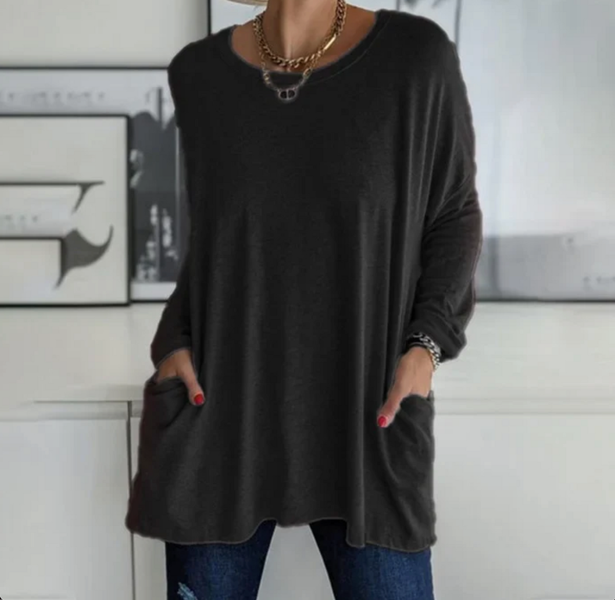 Celine Everyday Long-Sleeve Top for Women