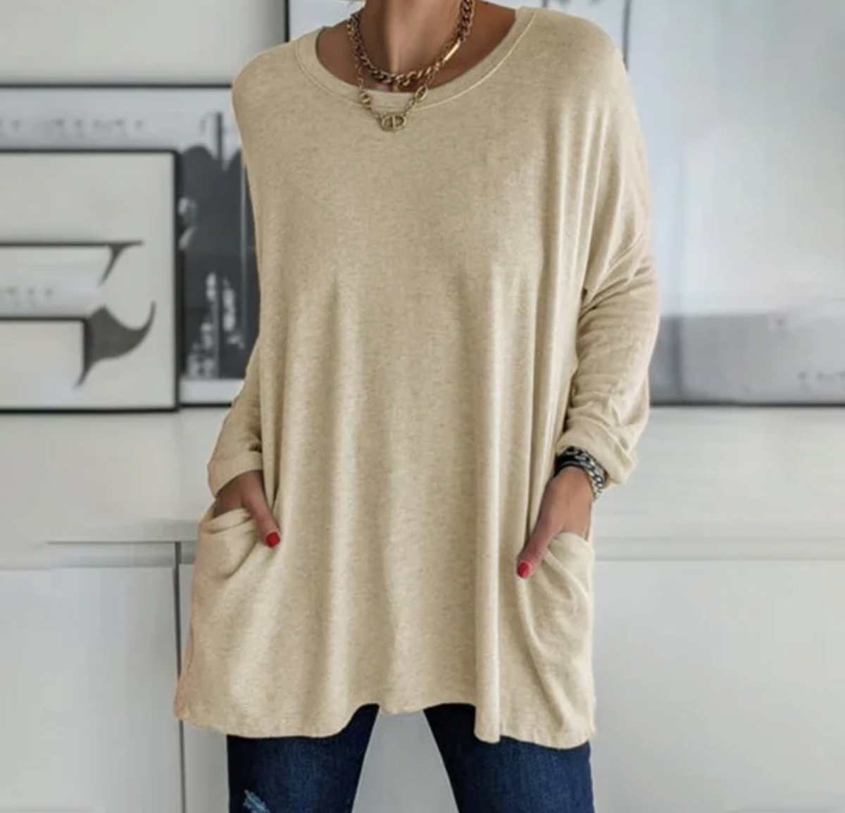 Celine Everyday Long-Sleeve Top for Women