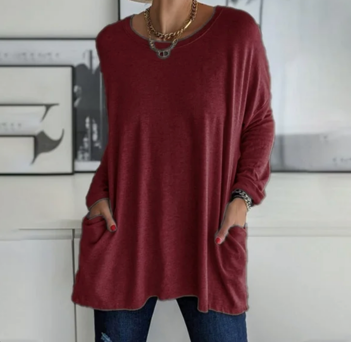 Celine Everyday Long-Sleeve Top for Women