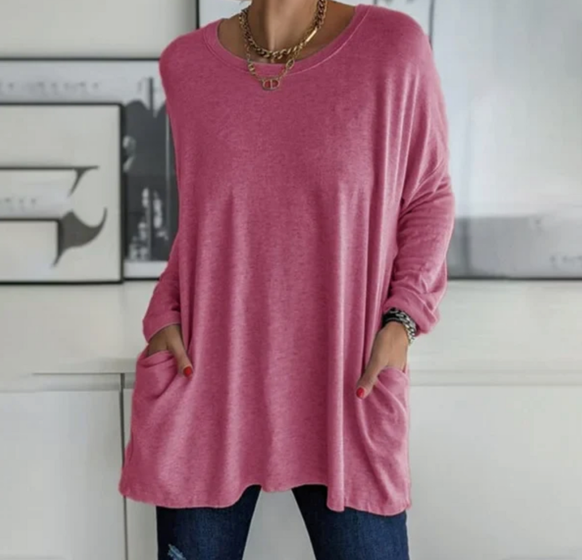 Celine Everyday Long-Sleeve Top for Women