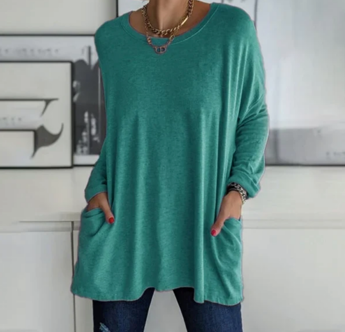 Celine Everyday Long-Sleeve Top for Women