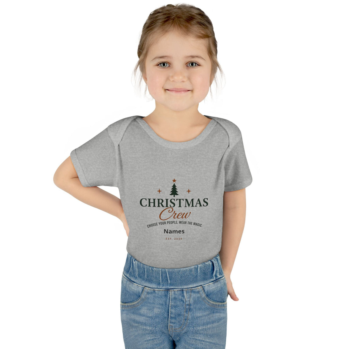 Christmas Crew baby bodysuit | Personalized Holiday Infant Onesie