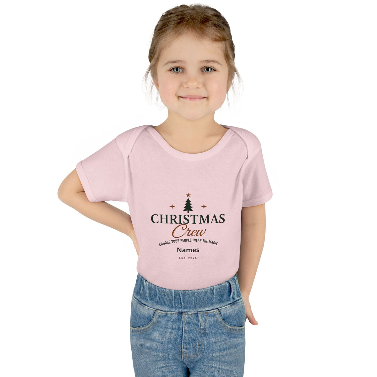 Christmas Crew baby bodysuit | Personalized Holiday Infant Onesie