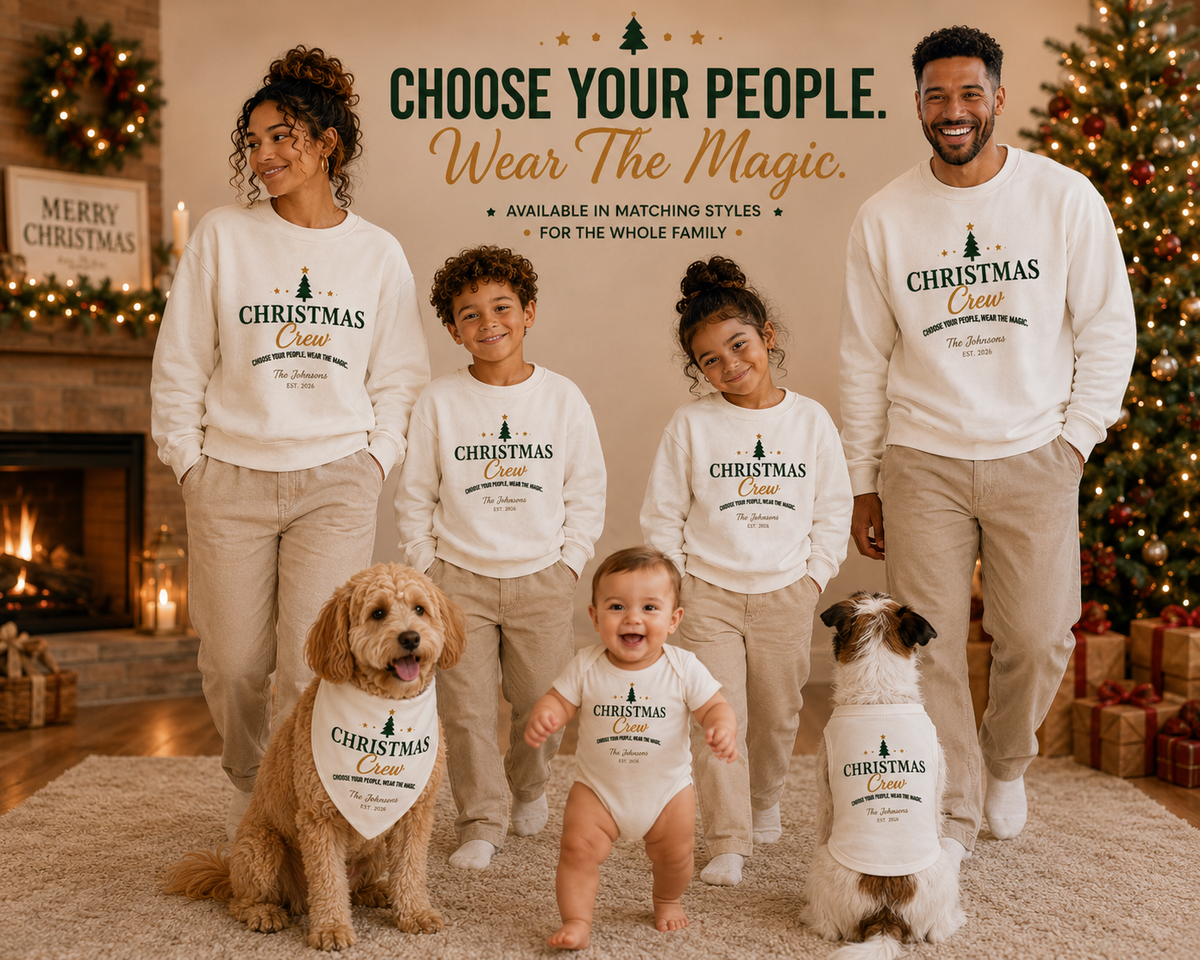 Christmas Crew baby bodysuit | Personalized Holiday Infant Onesie