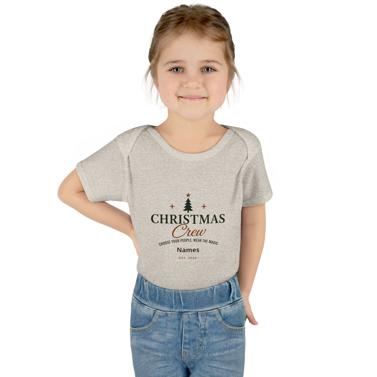 Christmas Crew baby bodysuit | Personalized Holiday Infant Onesie