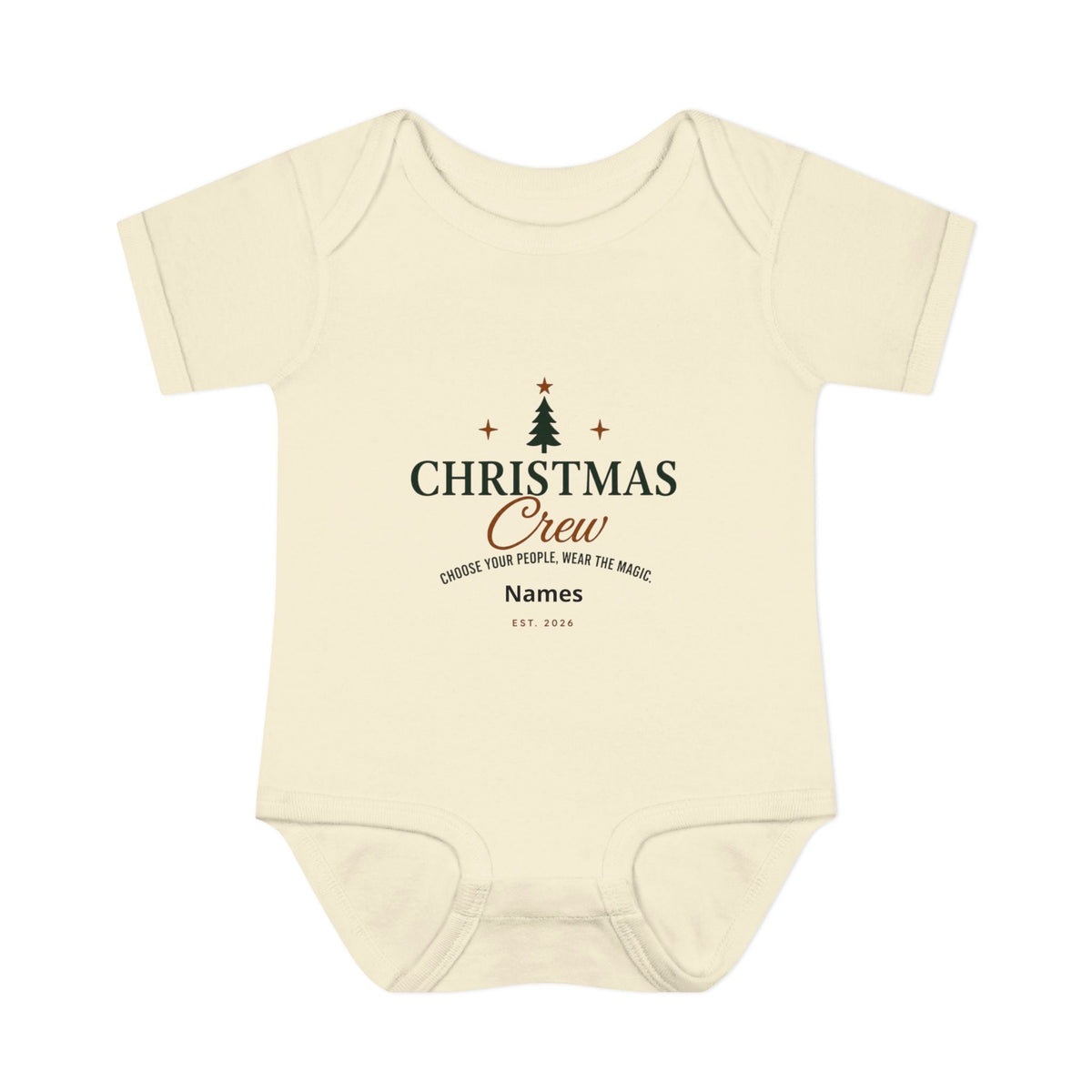 Christmas Crew baby bodysuit | Personalized Holiday Infant Onesie
