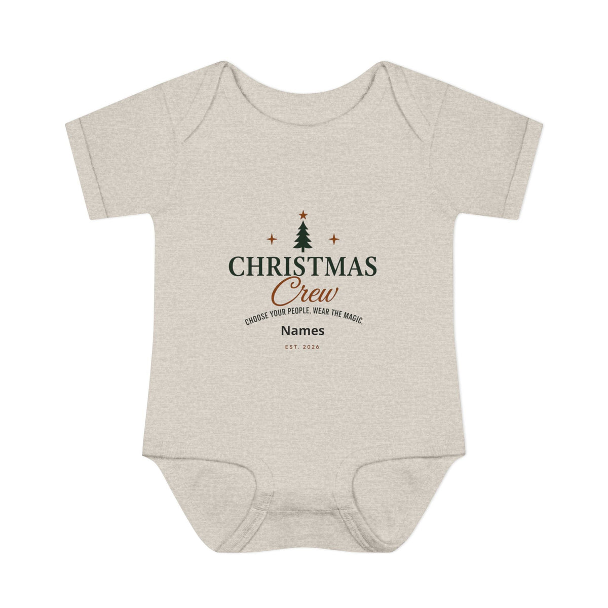 Christmas Crew baby bodysuit | Personalized Holiday Infant Onesie