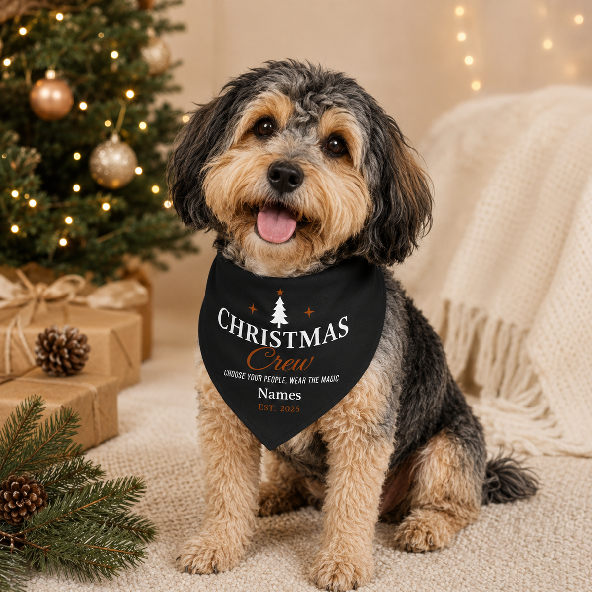 Christmas Crew Pet Bandana Collar