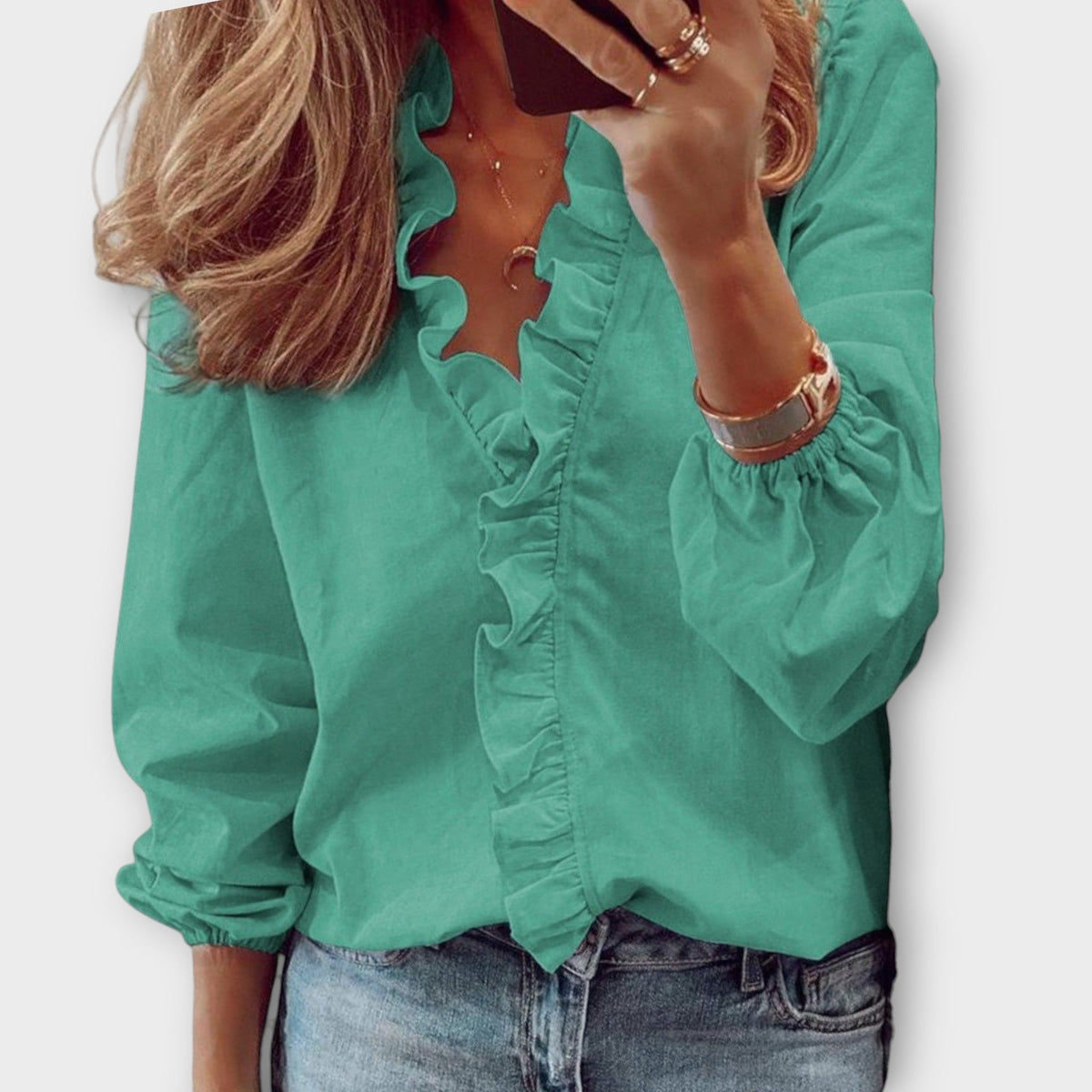 Cleo - Elegant Ruffled Blouse