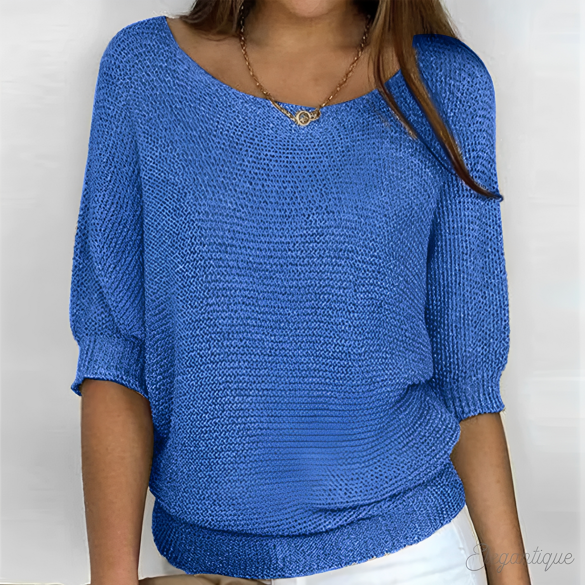 Corinne | Women's Batwing Half Sleeve Knit Sweater