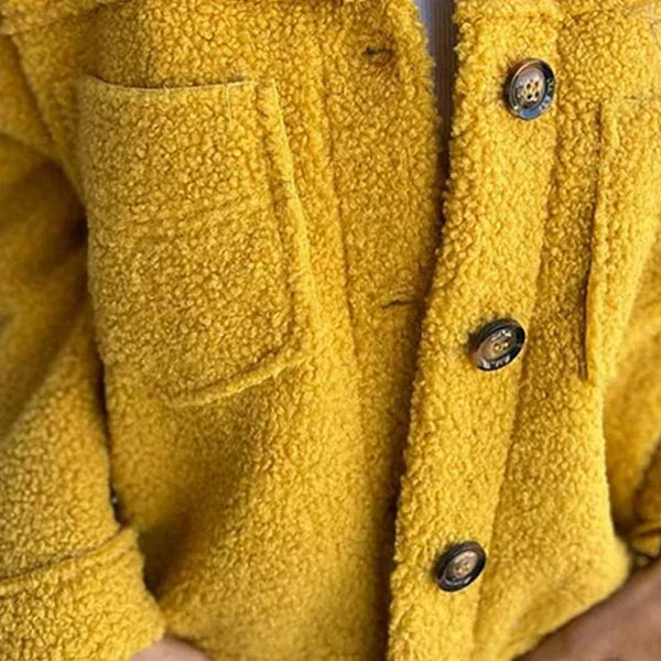 Delphine | Women's Button Down Teddy Coat