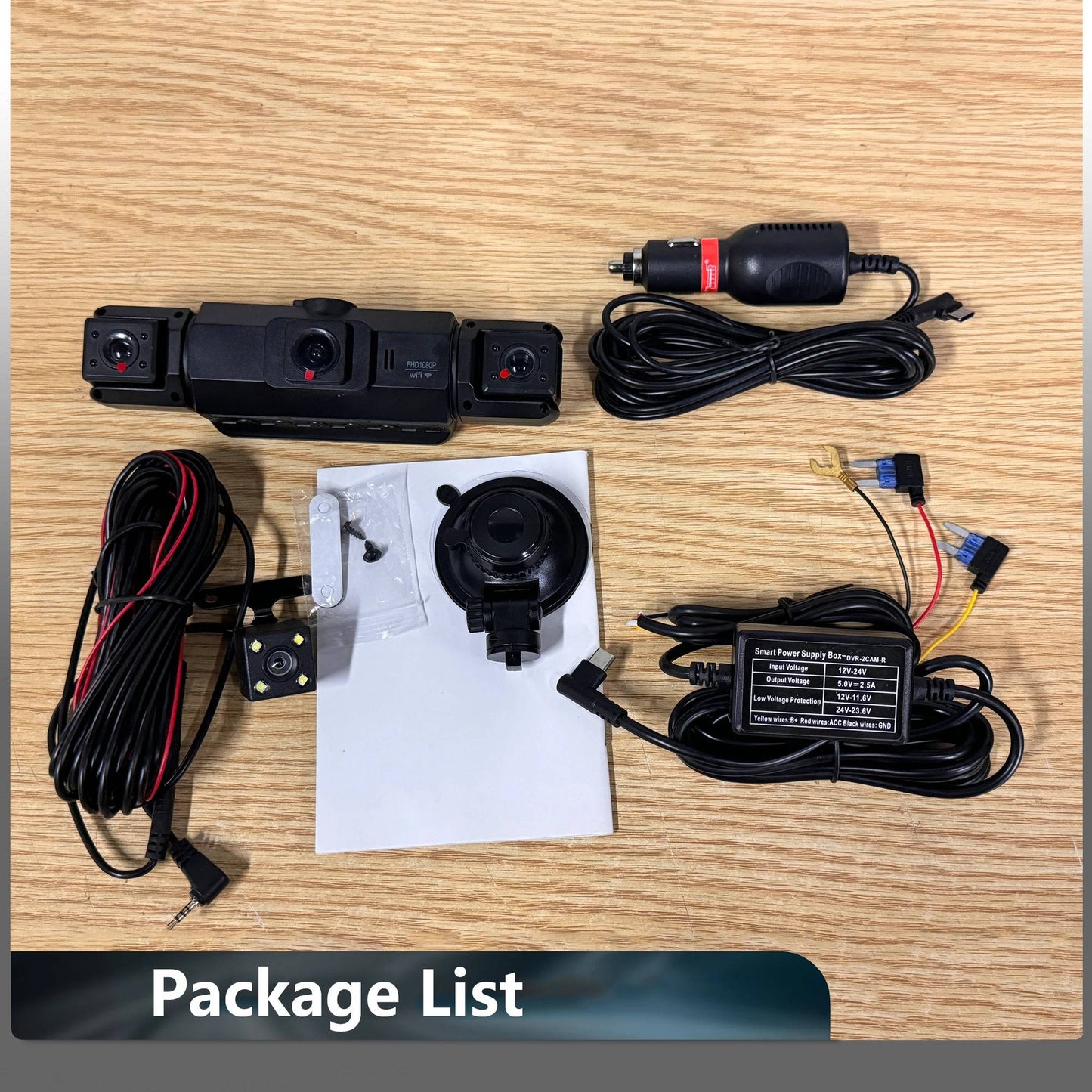 Car Dash Camera Wireless Front And Rear With Night Vision