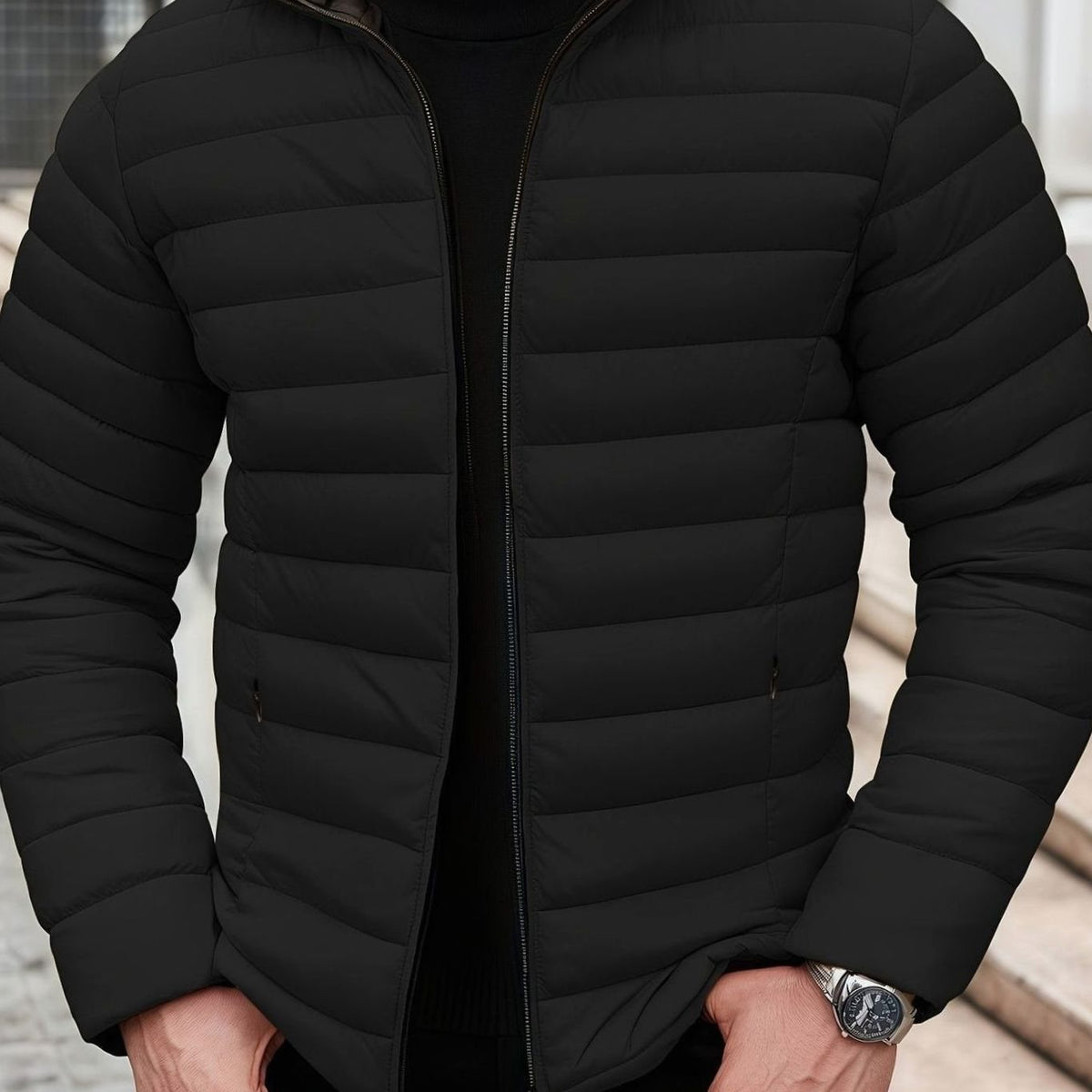 Elijah | Men's Lightweight Quilted Zip-Up Puffer Jacket