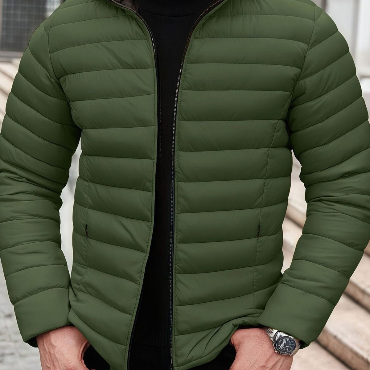 Elijah | Men's Lightweight Quilted Zip-Up Puffer Jacket