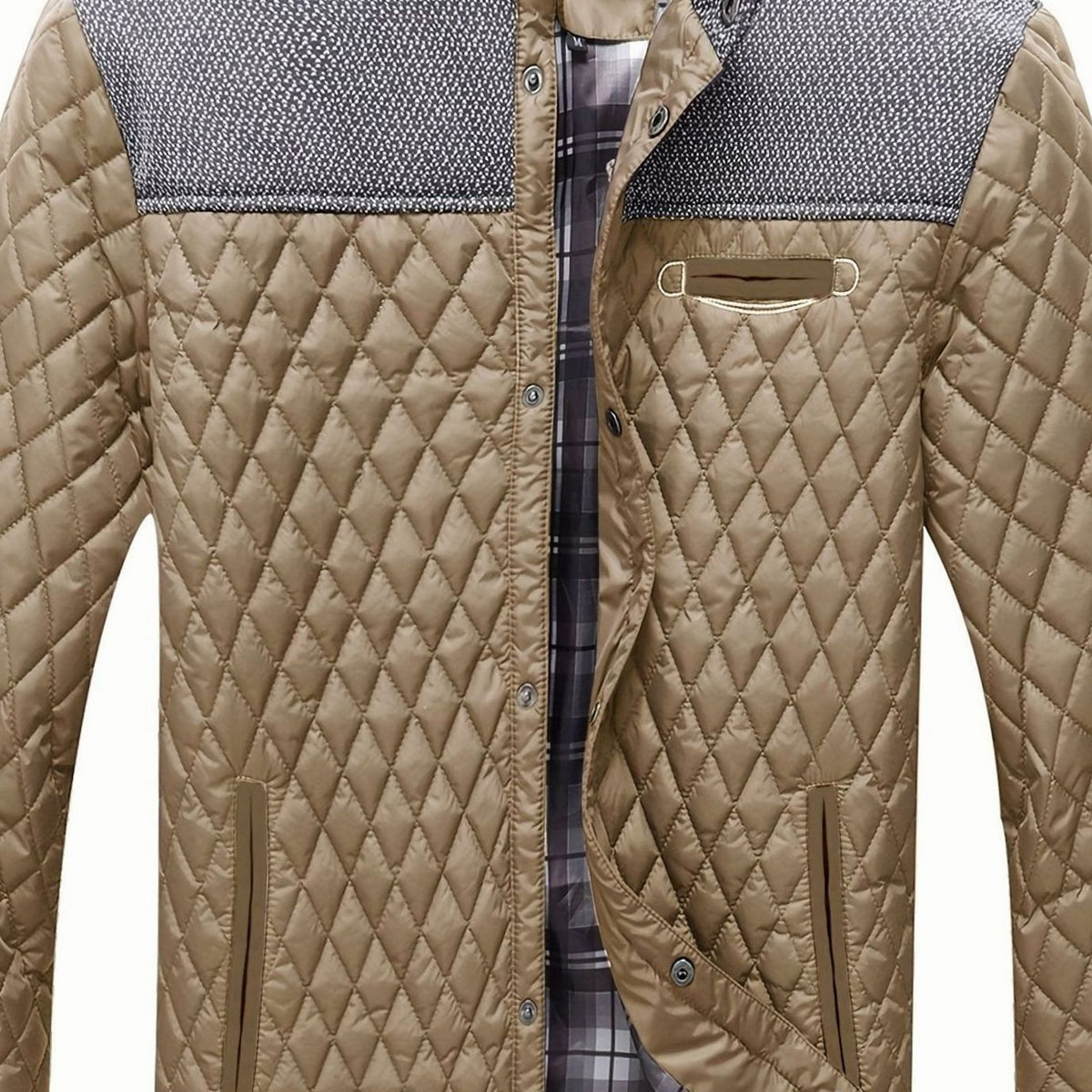 Elijah | Men's Quilted Stand-Collar Lightweight Zip Jacket