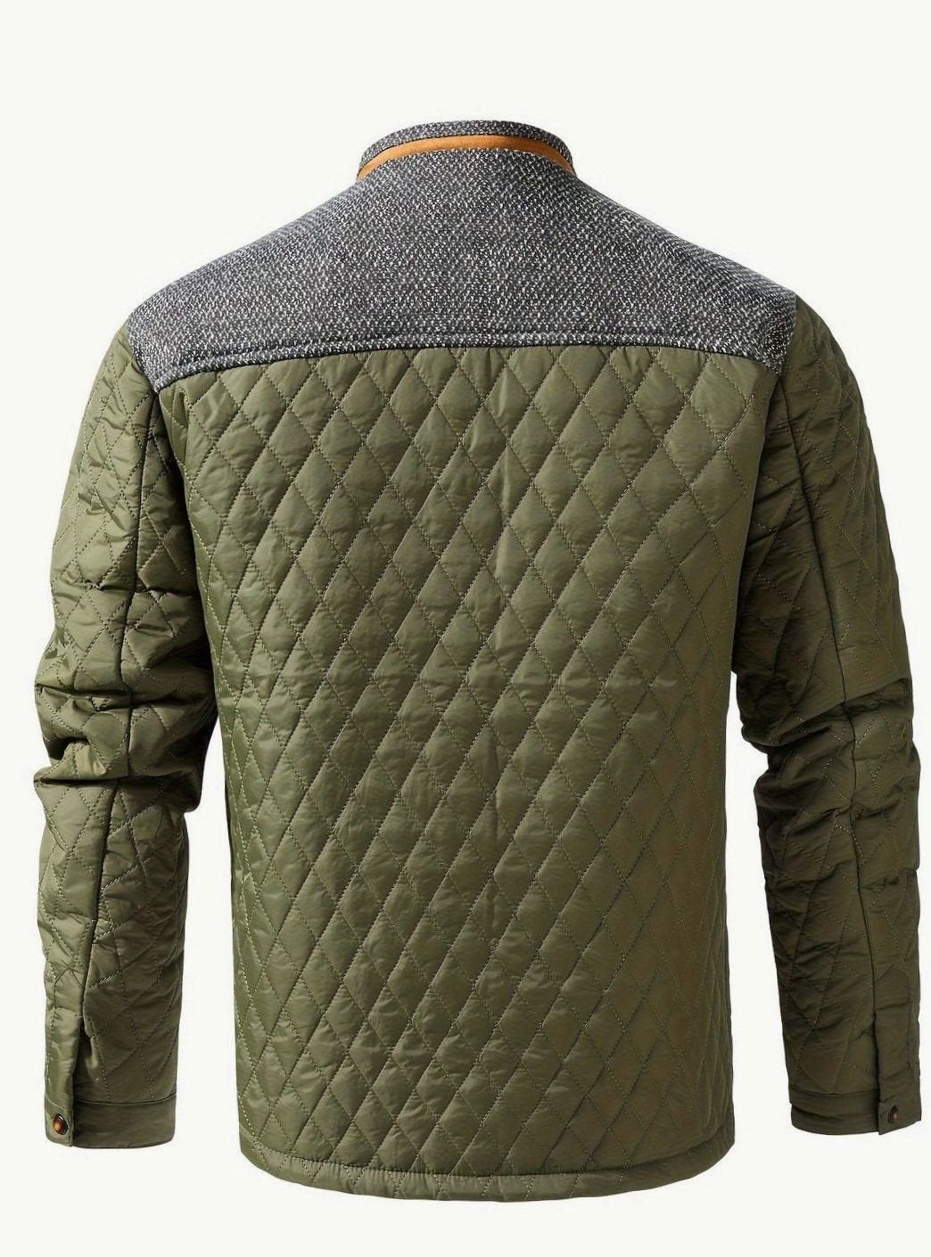 Elijah | Men's Quilted Stand-Collar Snap-Front Insulated Jacket