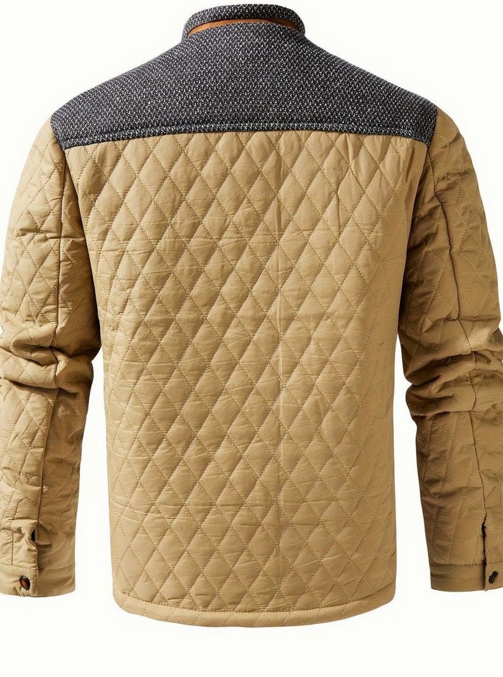 Elijah | Men's Quilted Stand-Collar Snap-Front Insulated Jacket