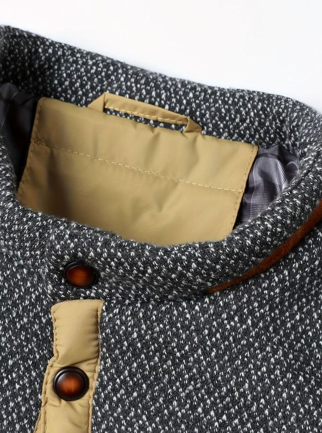 Elijah | Men's Quilted Stand-Collar Snap-Front Insulated Jacket