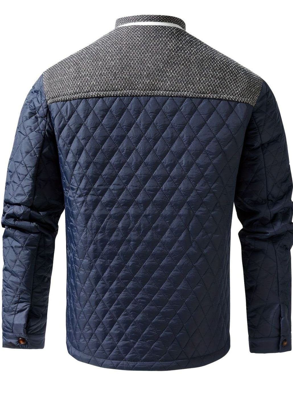 Elijah | Men's Quilted Stand-Collar Snap-Front Insulated Jacket