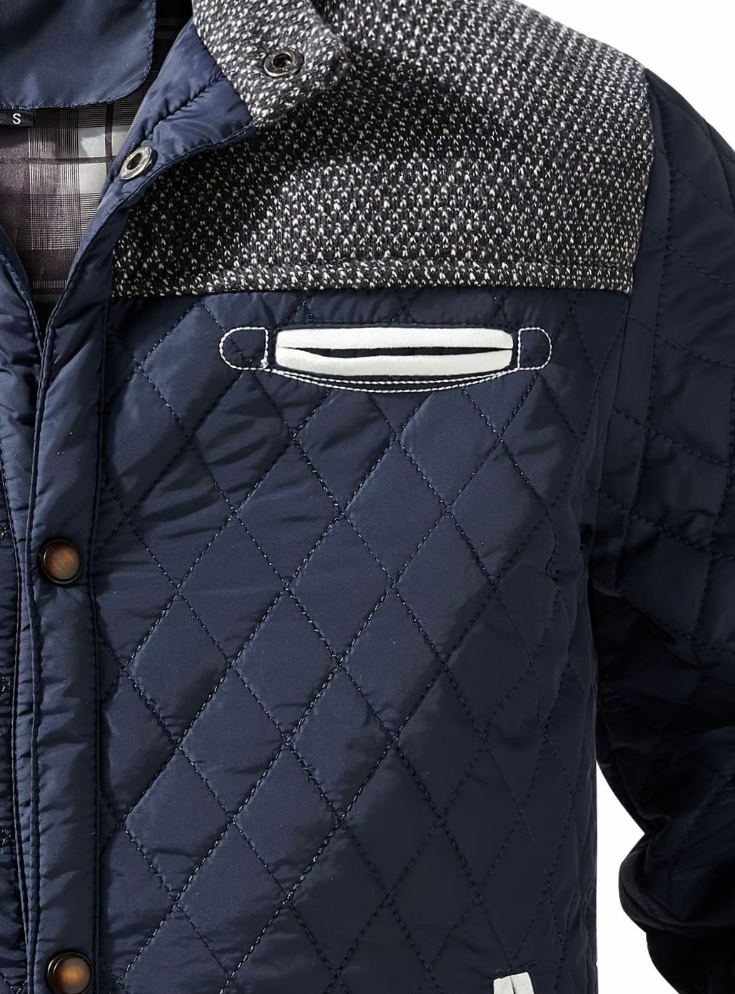 Elijah | Men's Quilted Stand-Collar Snap-Front Insulated Jacket