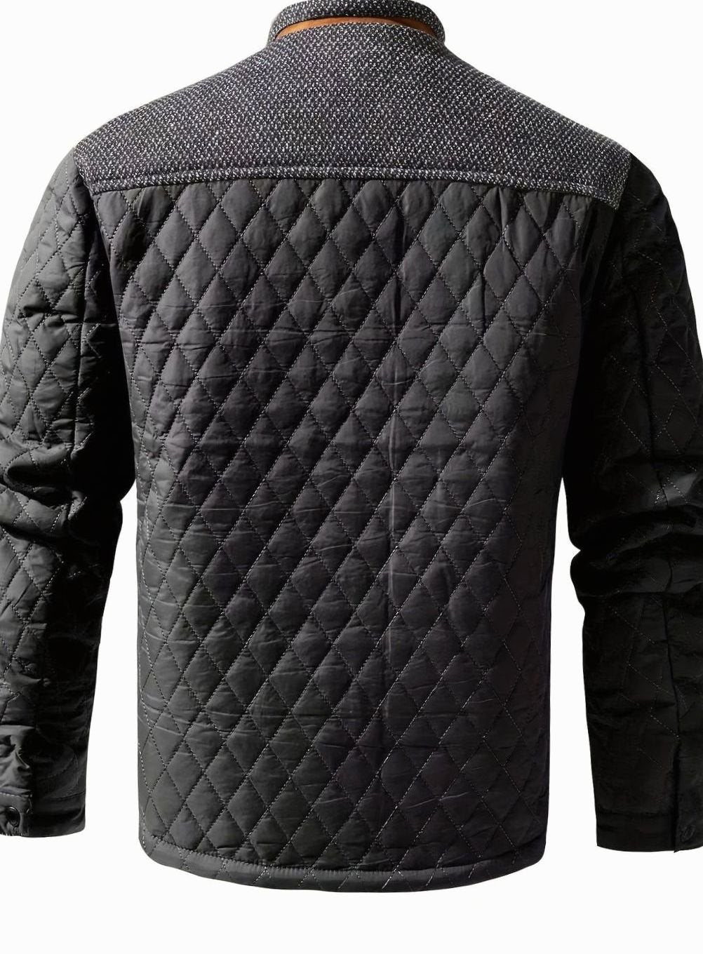 Elijah | Men's Quilted Stand-Collar Snap-Front Insulated Jacket