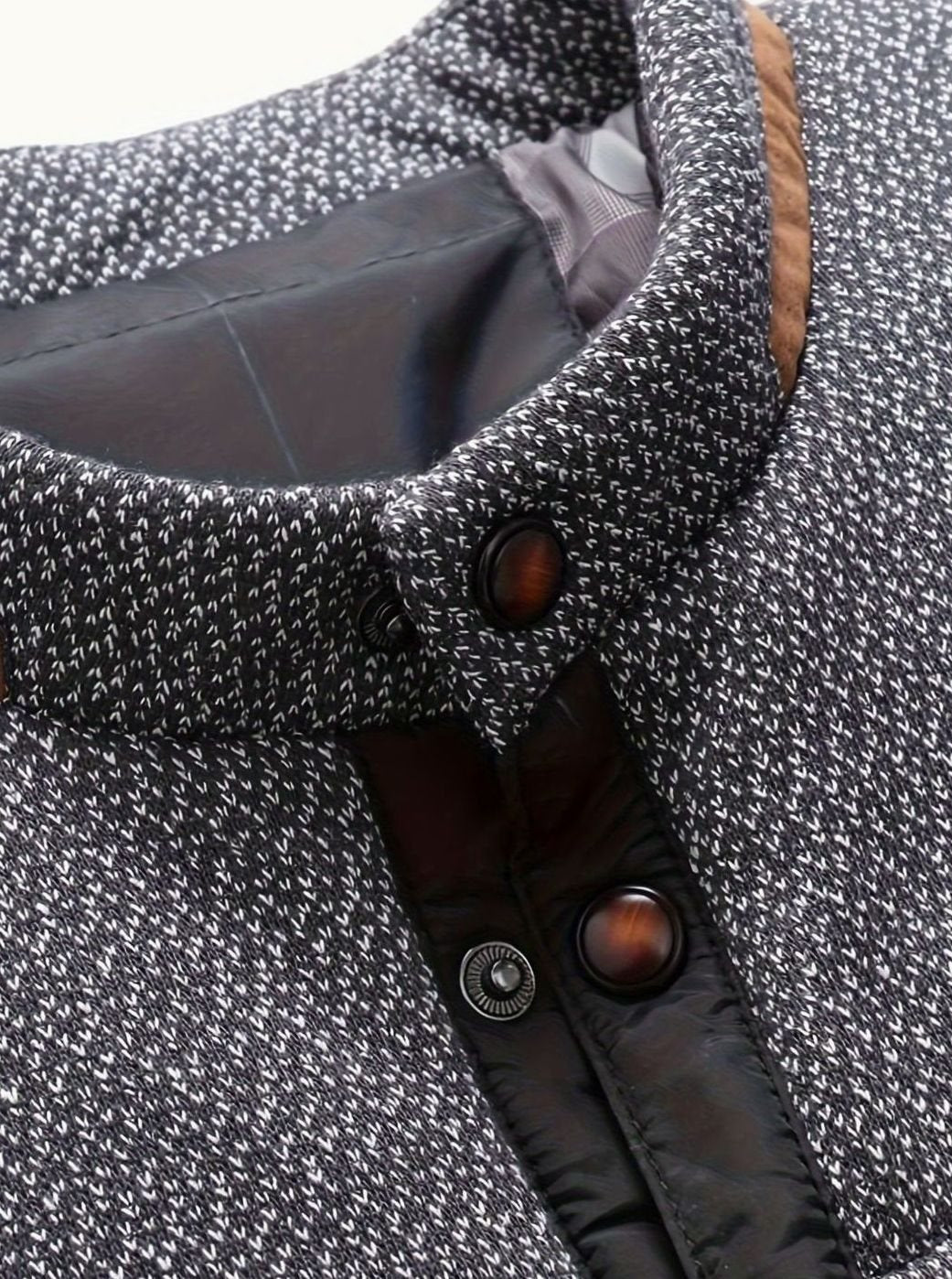 Elijah | Men's Quilted Stand-Collar Snap-Front Insulated Jacket