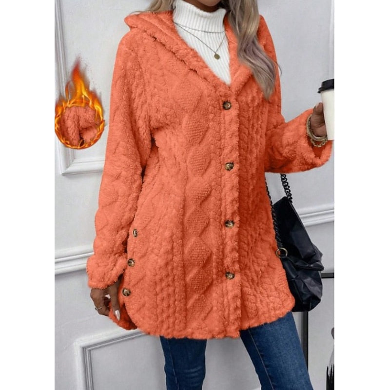 Emma | Women's Jacket with Hood and Textured Surface