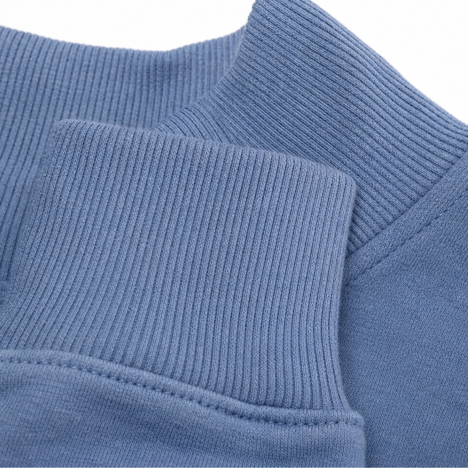 Evangeline | Women's Sweatshirt with Half-Zip and Paneled Design