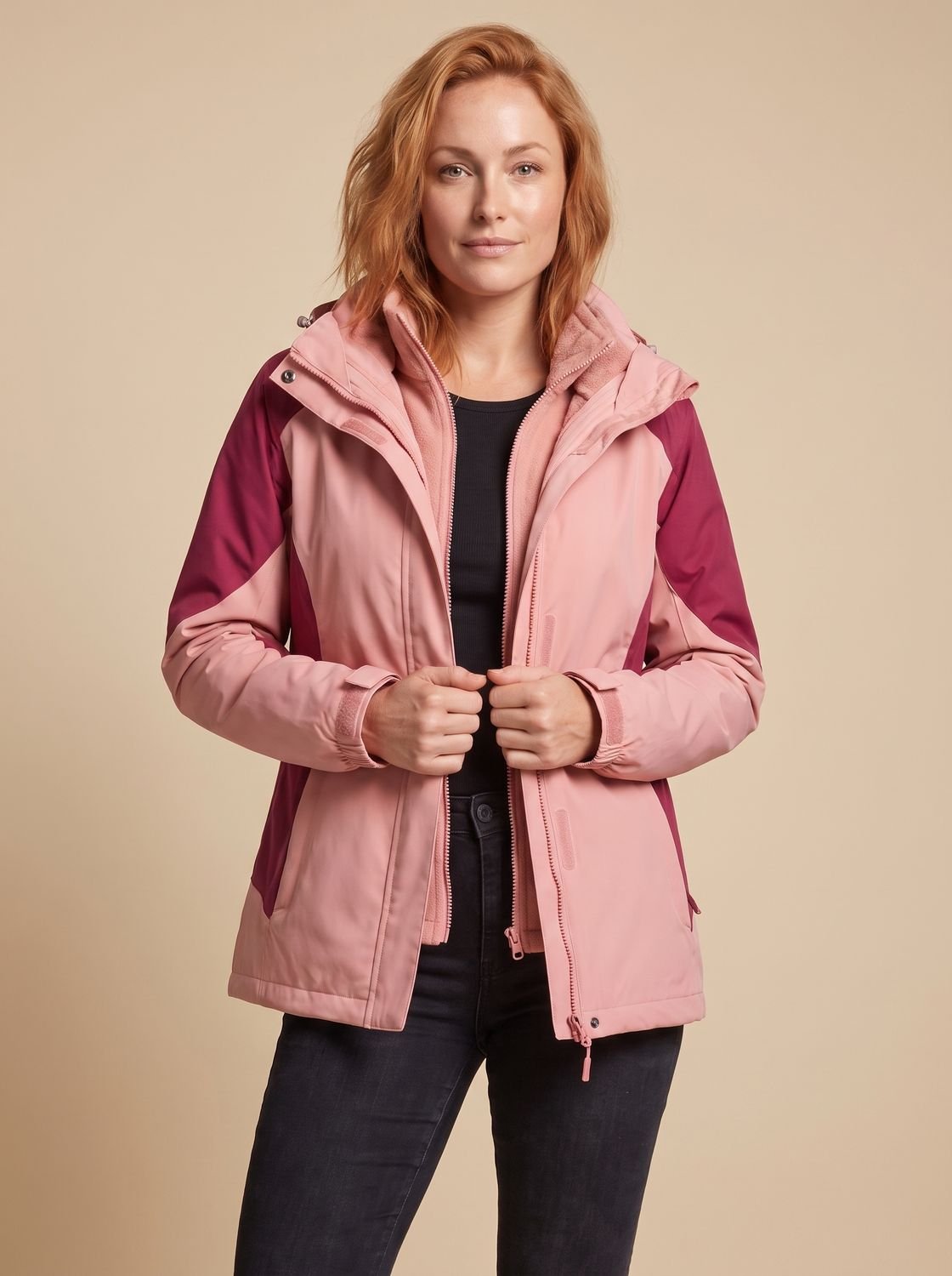 Evelyn | Women's 2-in-1 Hooded Softshell Fleece Outdoor Jacket