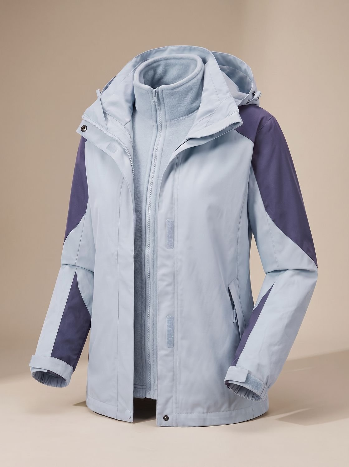 Evelyn | Women's 2-in-1 Hooded Softshell Fleece Outdoor Jacket
