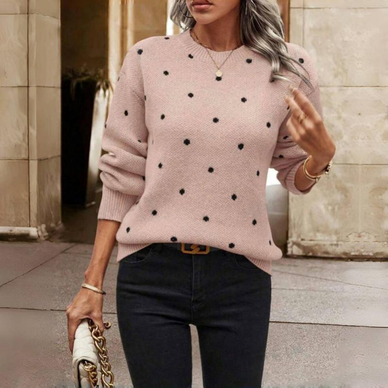 Harlow | Women's Polka Dot Crew Neck Sweater