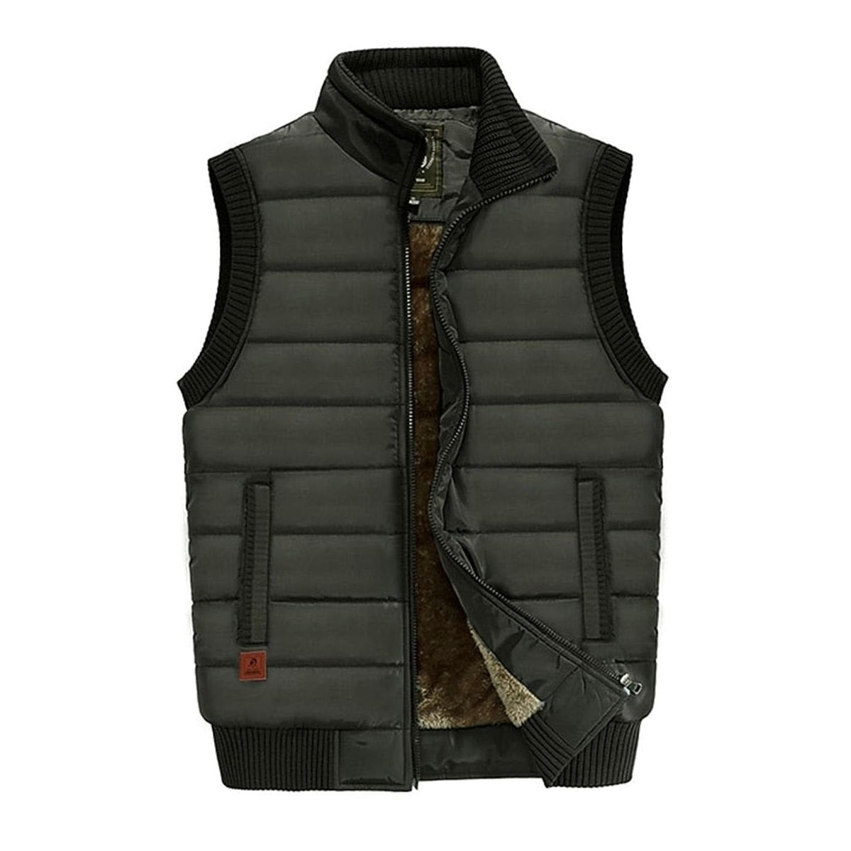 Henry | Men's Quilted Fleece-Lined Stand-Collar Sleeveless Vest