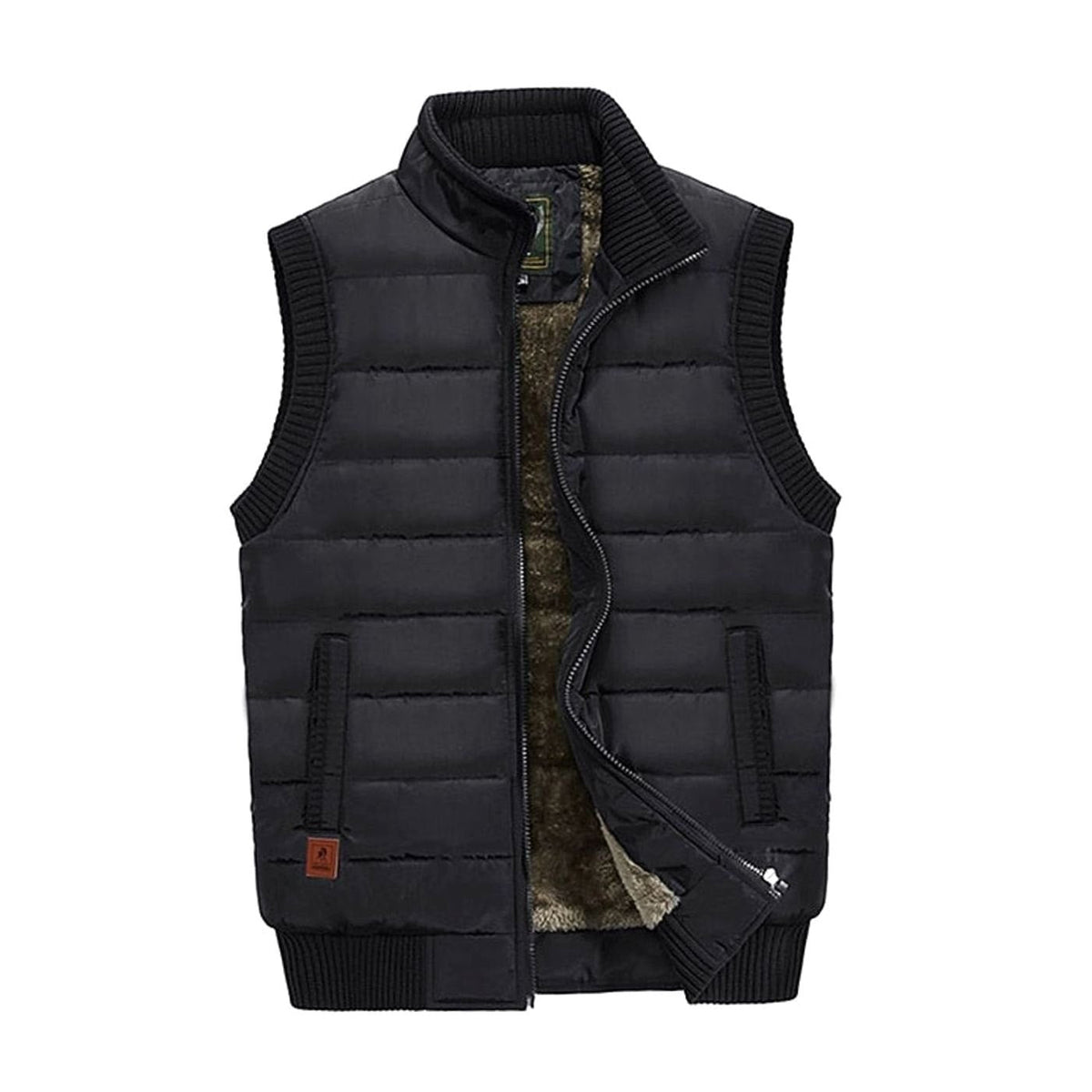 Henry | Men's Quilted Fleece-Lined Stand-Collar Sleeveless Vest