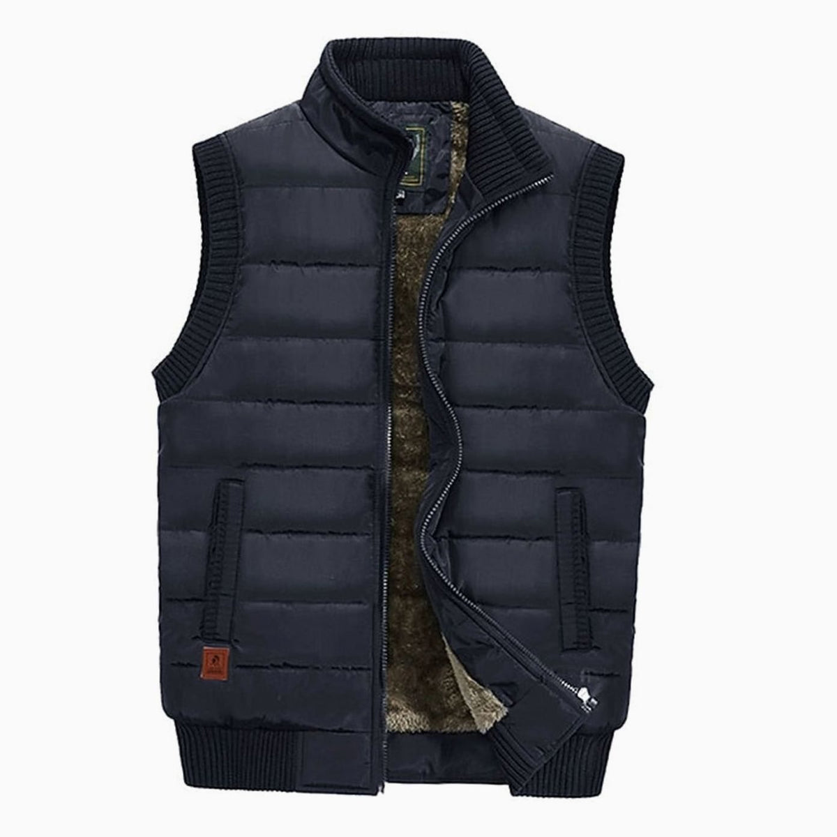 Henry | Men's Quilted Fleece-Lined Stand-Collar Sleeveless Vest