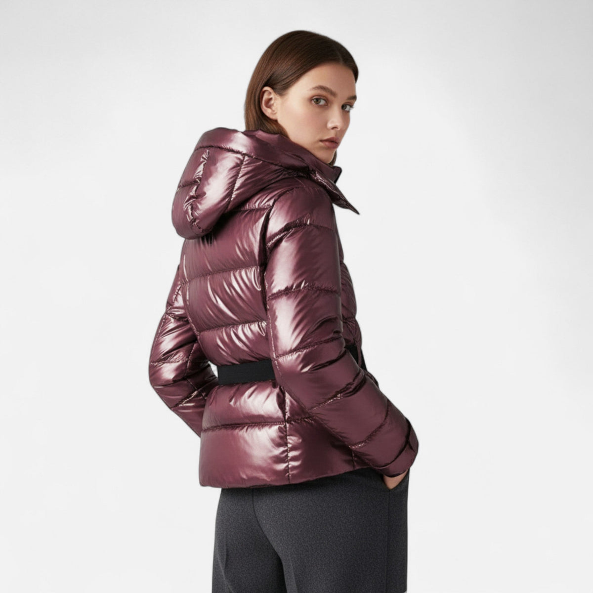Josephine | Women's Belted Hooded Fitted Ski Jacket