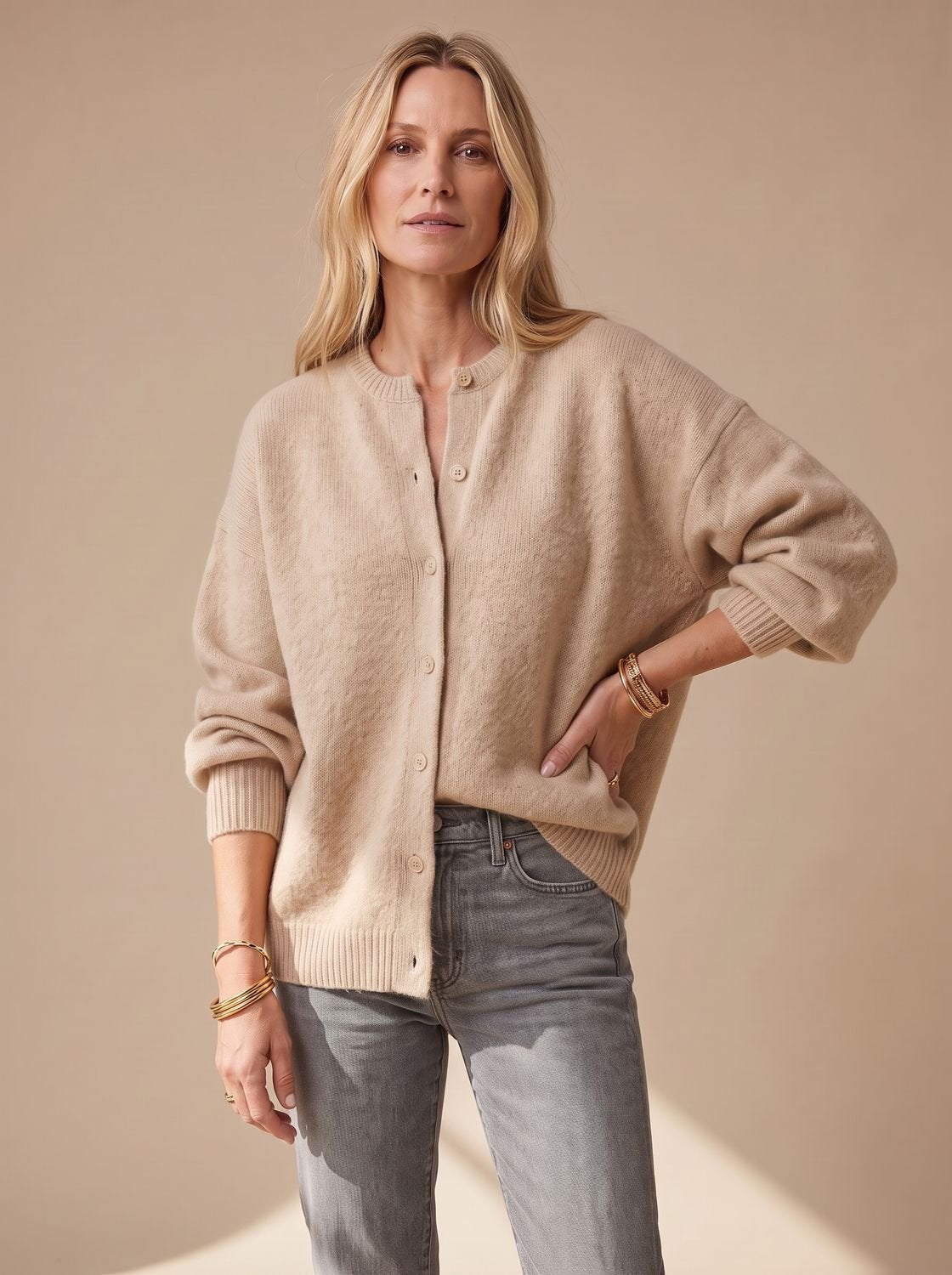 Layla | Women's Oversized Button-Up Knit Cardigan Sweater