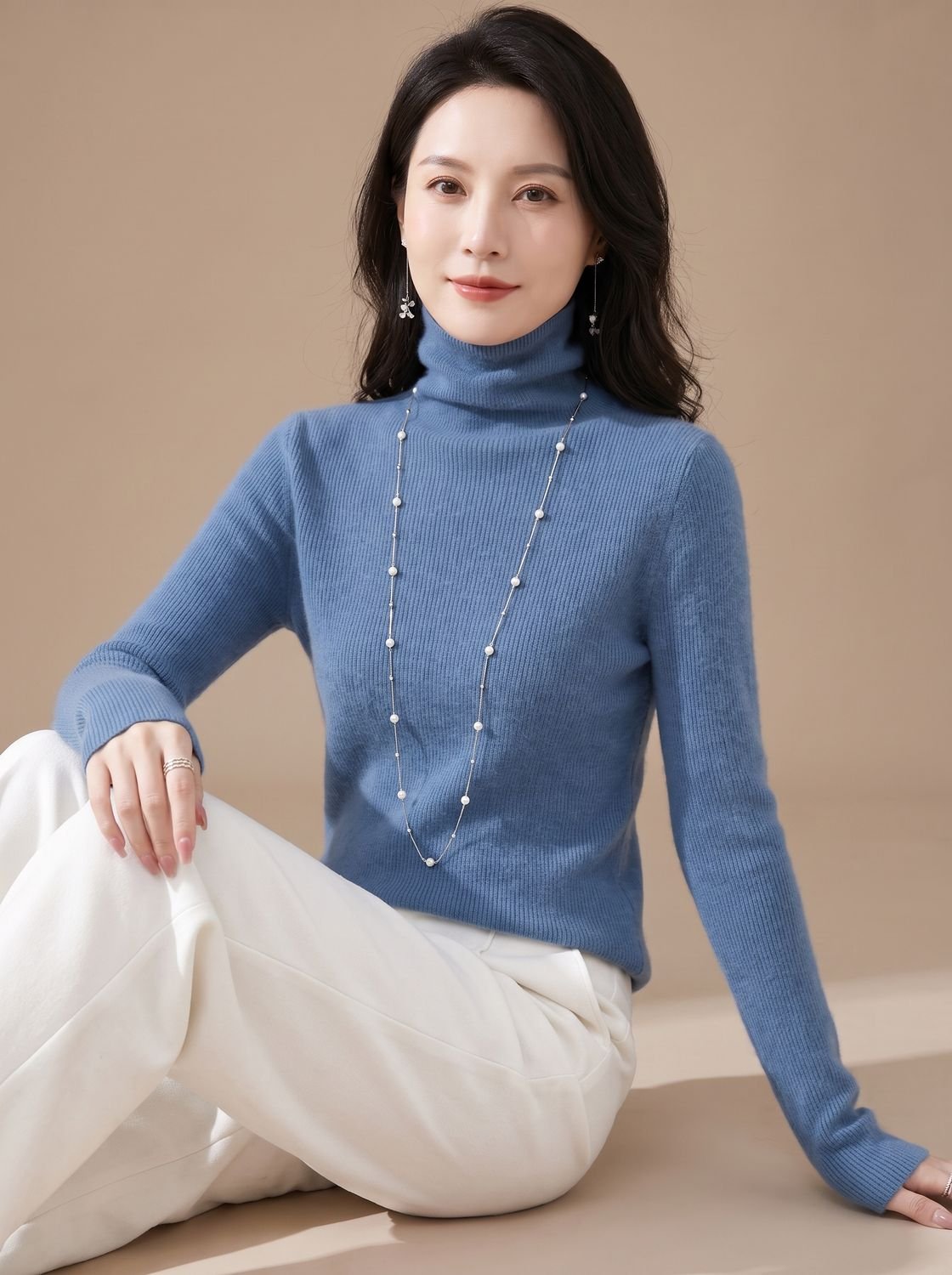 Luna | Women's Slim-Fit Ribbed Turtleneck Sweater