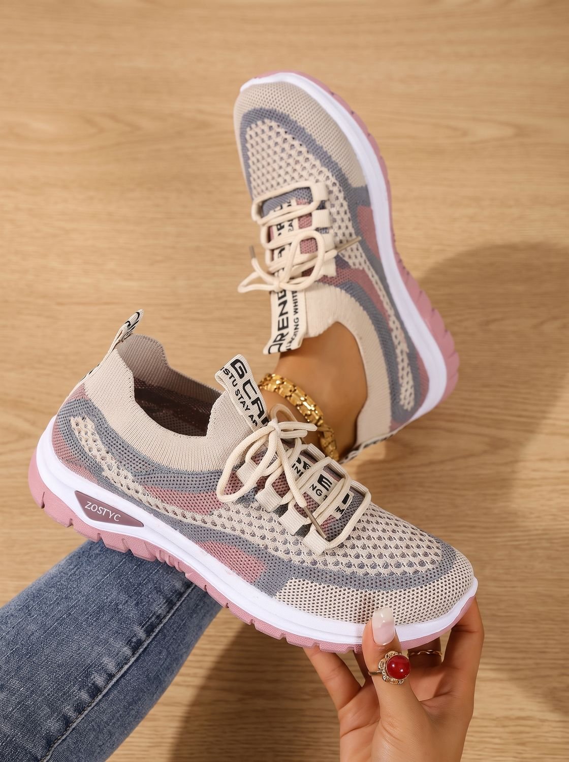 Madison | Women's Orthopedic Lace-Up Breathable Mesh Walking Sneakers