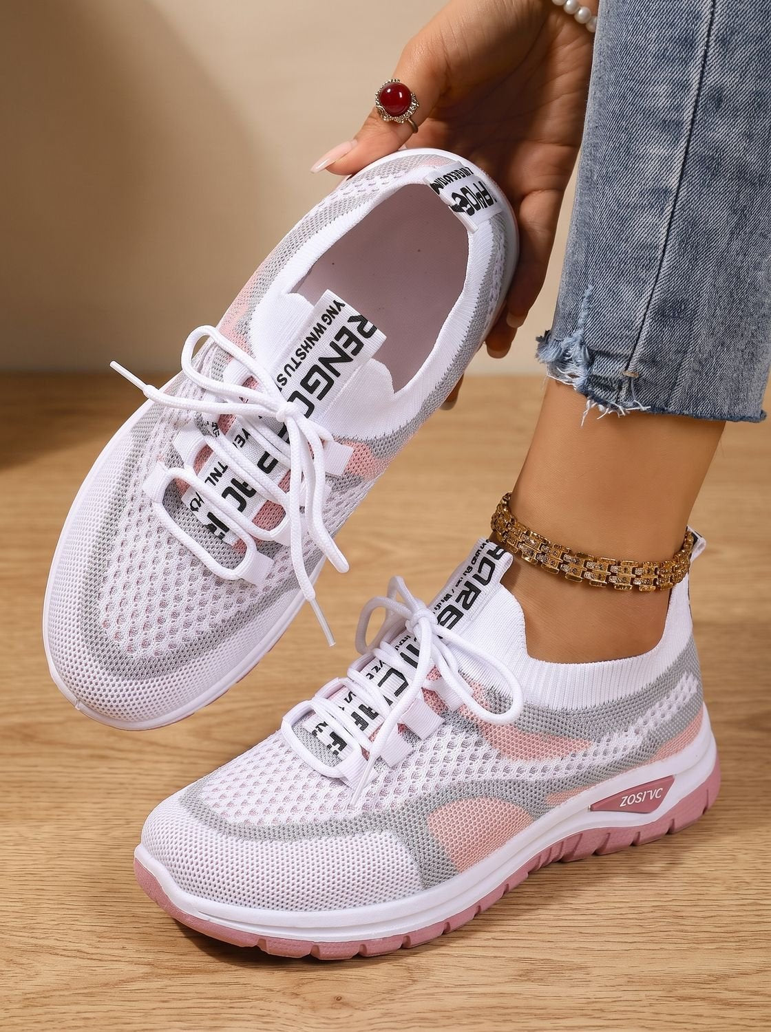 Madison | Women's Orthopedic Lace-Up Breathable Mesh Walking Sneakers